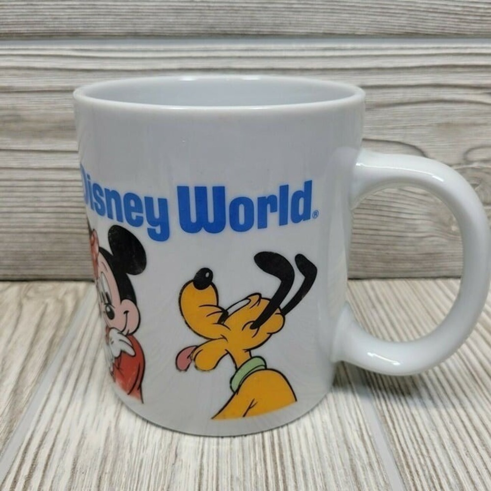 Disney Walt Disney World Coffee Mug Cup Mickey Minnie Pluto Donald‎ Goofy Vtg - Picture 2 of 7